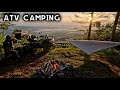 Camping in the mountains traveling with atv cf moto cforce 625