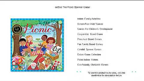 eeBoo The Picnic Spinner Game