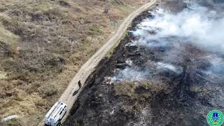 Низовой пожар в Железнодорожном районе 17.04.2023