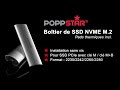 Poppstar - Boîtier SSD M.2 NVMe avec Pad de Refroidissement (USB-C, clé M &amp; clé B&amp;M) jusqu&#39;à 10 Go/s
