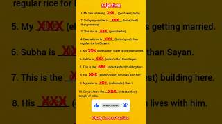 Adjectives In English Grammar | Good vs Better, Elder vs Older | Fill in The Blanks #grammarexercise