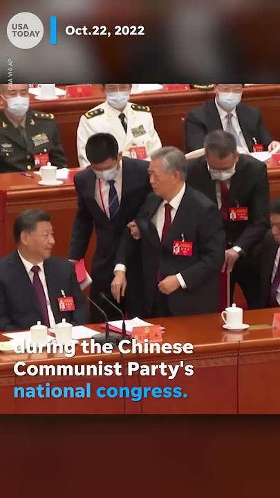 Former Chinese President Hu Jintao removed from Communist Party congress | USA TODAY #Shorts