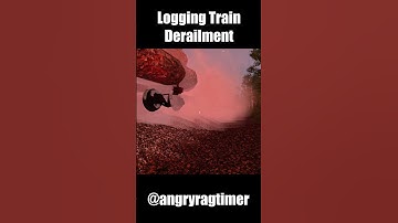 Logging Train Derailment #railroader  #railroad #railroadgames #train #trains #railway #shorts