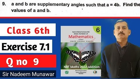 Class 6 exercise 7.1 Q no 9 NBF Maths Ex 7.1 federal board Maths Class 6 Sir Nadeem Munawar