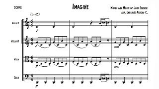 Imagine by John Lennon for String Quartet (sheet music)