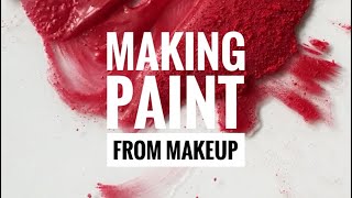 Making Red Watercolor Paint from Makeup #shorts