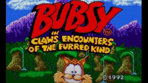 Bubsy in Claws Encounters of the Furred Kind - Super Nintendo Entertainment - Intro & Title Screen