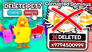 I Deleted The #1 RAREST Pet in Arm Wrestling Simulator... (Roblox)