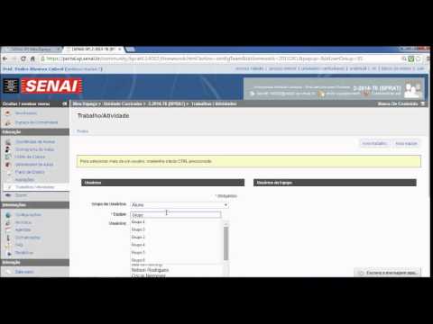 COMO CRIAR UM TRABALHO NO PORTAL EDUCACIONAL DO SENAI