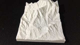 Mapa topográgico da Serra da Estrela impresso (3D)