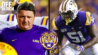 Ed Orgeron talks LSUs O-Line depth & Dare Rosenthal transferring out