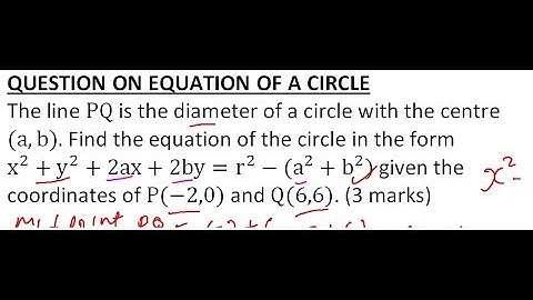 EQUATION OF A CIRCLE 29/9