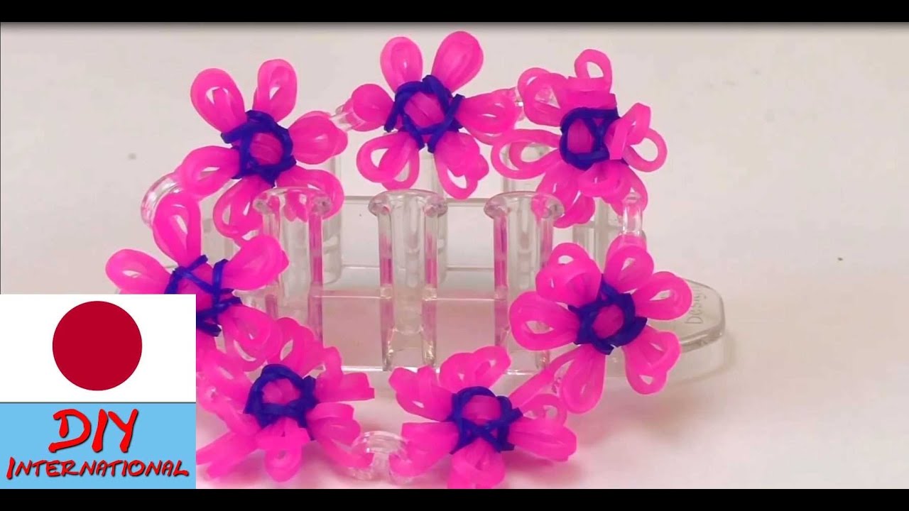 フラワーブレスレットをルームバンドで作ろう Youtube