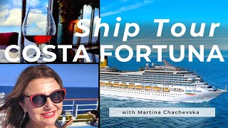 Costa Fortuna Ship Tour Atrium #costacrociere, #italy, #costafortuna, #costacruises,