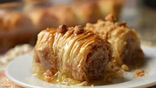 Learn how to make baklava rolls!!!!!!تعلمي طريقة تحضير البقلاوة التركية لشهر رمضان الفضيل