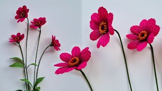 How To Make Chocolate Cosmos Paper Flower / Paper Flower / Góc nhỏ Handmade