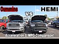 2021 RAM 2500 Baby Cummins VS Hemi || Comparing Acceleration and MPG! Is The Cummins Worth it???