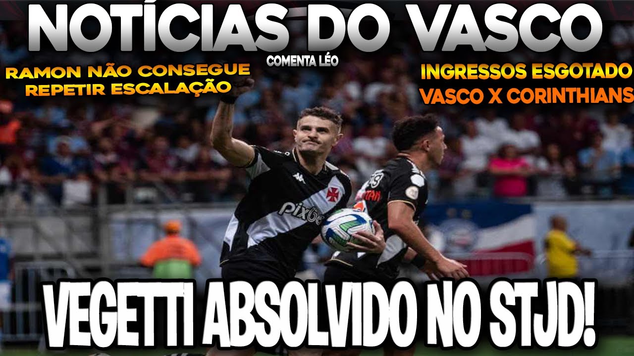 Vegetti, do Vasco, é absolvido e pode jogar contra o Cruzeiro