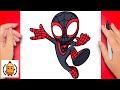 How To Draw Miles Morales | Spidey And His Amazing Friends 
