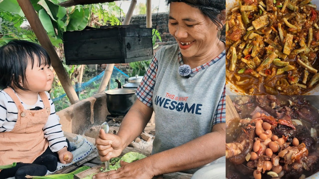 Cooking with my granddaughter👩‍🍳👶|Pork trotters & stinky beans chutney 🍽@MONGMONGSHome 