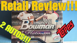 NEW  2021 Bowman Platinum Baseball Mega Box Rip  2 Autos Per Box  3 Numbered Cards as Well