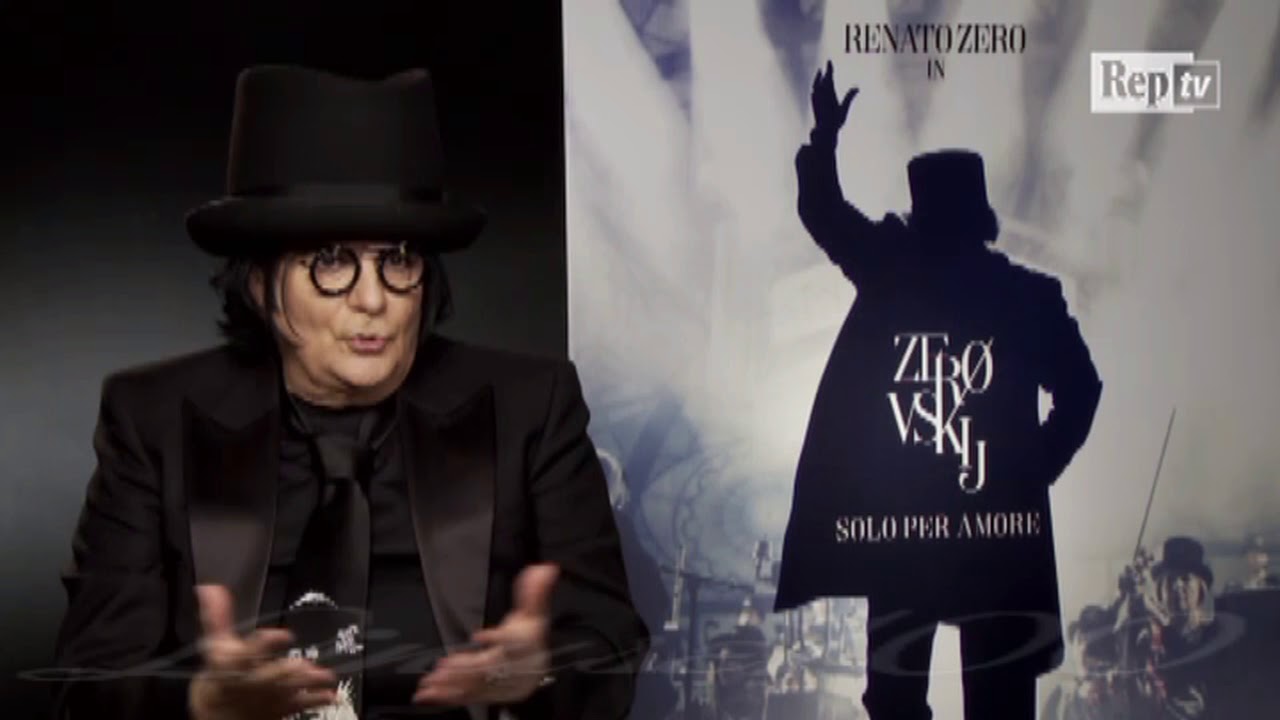 RENATO ZERO "OSPITE A REPUBBLICA TV 14.03.18" (FILM ZEROVSKIJ) RENATO ZERO