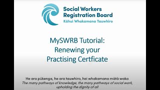 Practising certificate renewal for Social Workers Registration Board