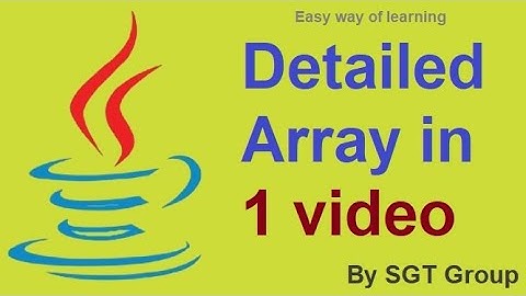 Learn Array in one video...Core java  in "हिंदी"