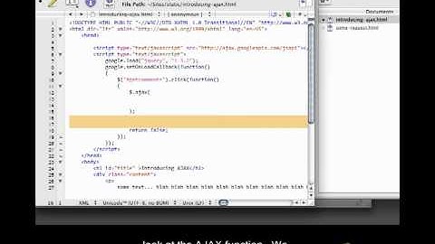 jQuery Closed Captioned - Introducing AJAX