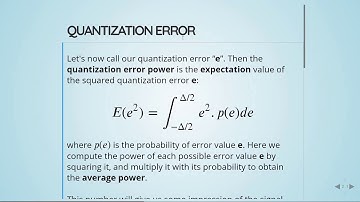 ADSP - 01 Quantization - 03 Quantization Error