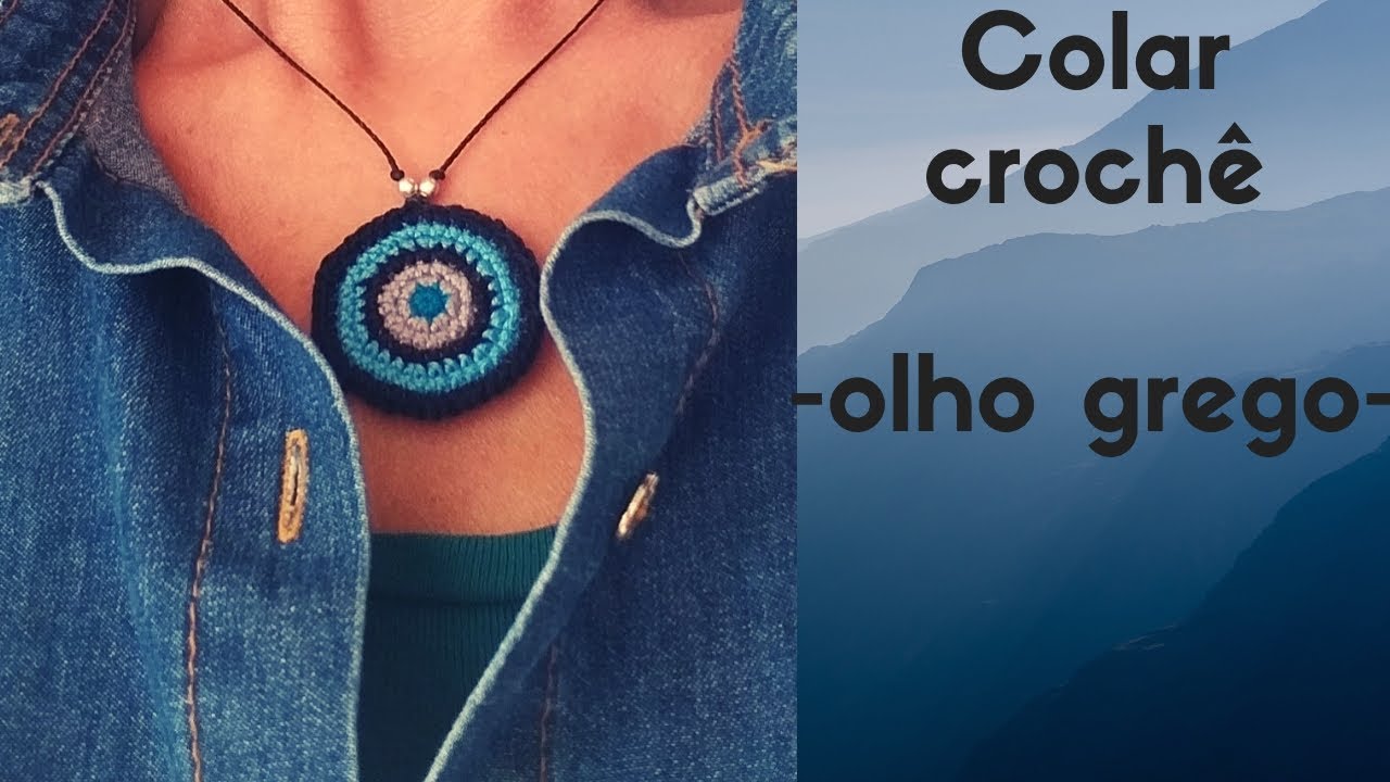 Colar crochê de olho grego !