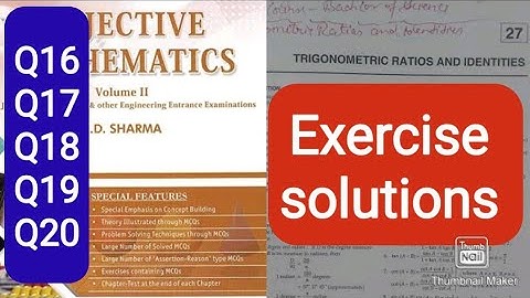 L4 Ch27 | trigonometric ratios and identities Q16-Q20 exercise solution R.D. SHARMA Ark Mathematics