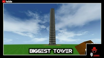 ⬜how to make biggest tower with lava in mini block craft making tower with lava & water