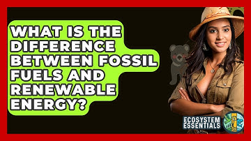 What Is The Difference Between Fossil Fuels And Renewable Energy? - Ecosystem Essentials
