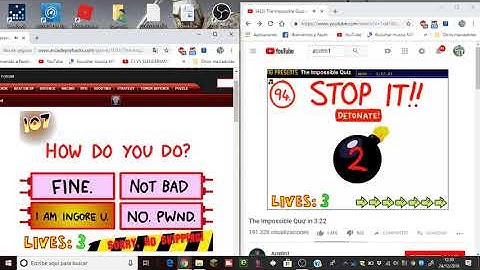 The impossible quiz: TAS VS Hacks