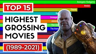 TOP 15 HIGHEST GROSSING MOVIES (1989-2021) | MOST POPULAR FILMS