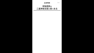 【二重神経支配・上肢】繰り返して覚えよう！