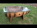 Making A Wine Barrel Coffee Table. Making A Wine Barrel Coffee Table.