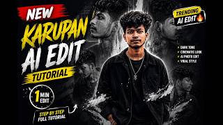 🔥 Karupan AI Photo Edit Tutorial | Dark Cinematic Poster Editing 😈✨