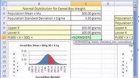 Excel Magic Trick #22: NORMDIST function for Probability