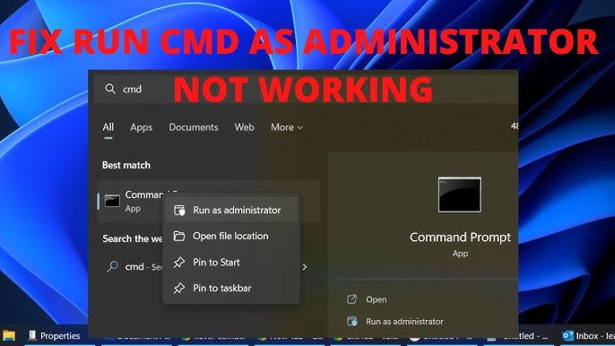 Solved: Run Command Tool - cmd.exe runs perfectly until I