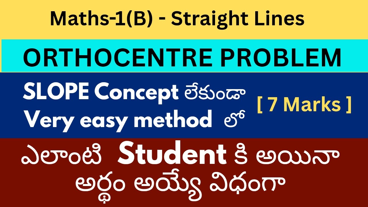 Orthocentre problems ( 7 marks ) // most repeated question