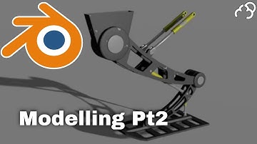How to 3D Model SciFi Landing Gear Blender Part 2 Modelling
