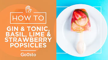 Gin & Tonic, Basil, Lime & Strawberry Popsicles | Gousto