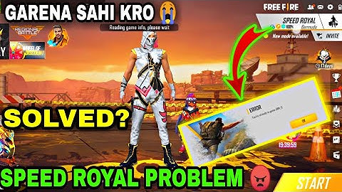 Why Not Opening Free Fire Game Today | Speed Royal problem in free fire😠 | Server time out  11 mm