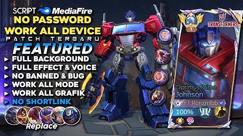 Script Skin Johnson Transformer Optimus Prime No Password | Full Effect Voice - Patch Terbaru 2025