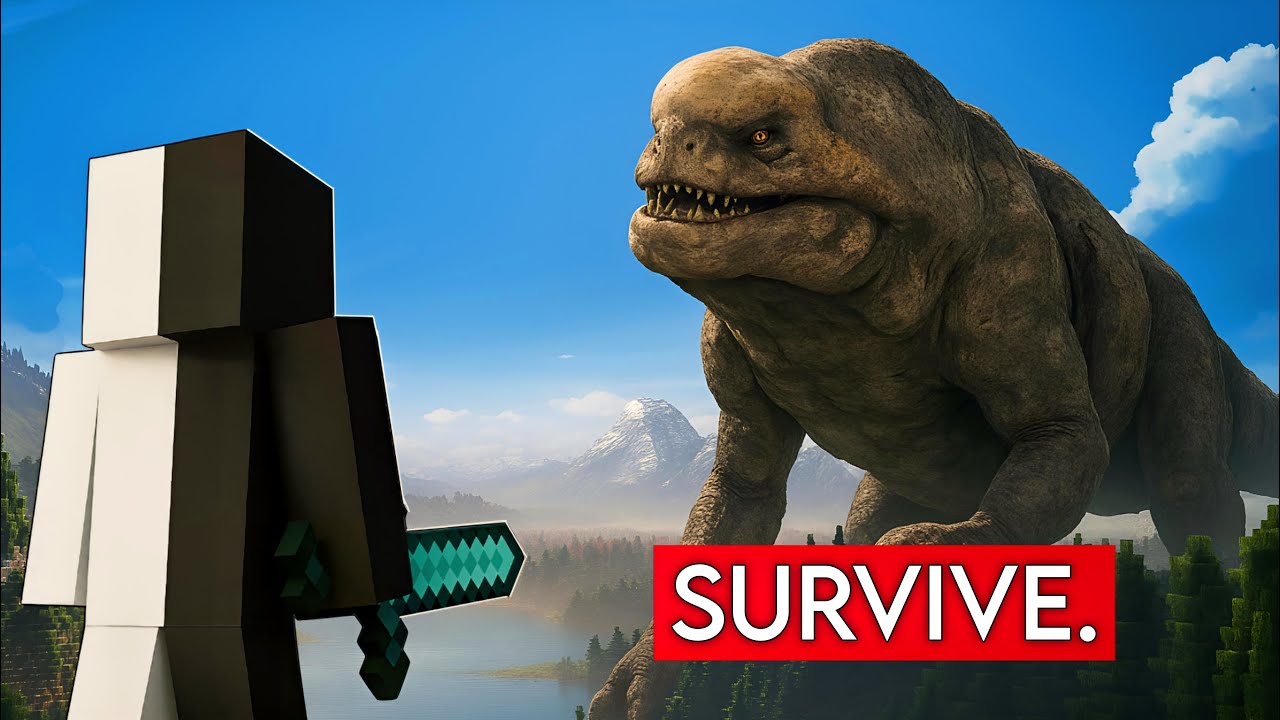 Killing the DEADLIEST Dino in Minecraft (D-Rex - YouTube