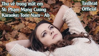 Karaoke Mùa Thu Trong Mắt Em - Tone Nam | TAS BEAT