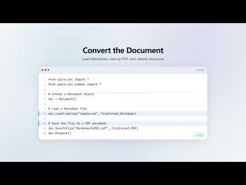 Convert Markdown to PDF in Python | Spire.Doc for Python Tutorial📚