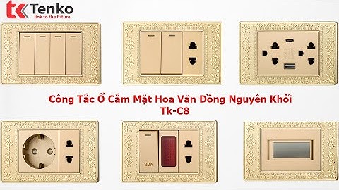 Trọn Bộ Công Tắc Ổ Cắm Mặt Tân Cổ Điển Chính Hãng Tenko TK-C8I Tenko.com.vn